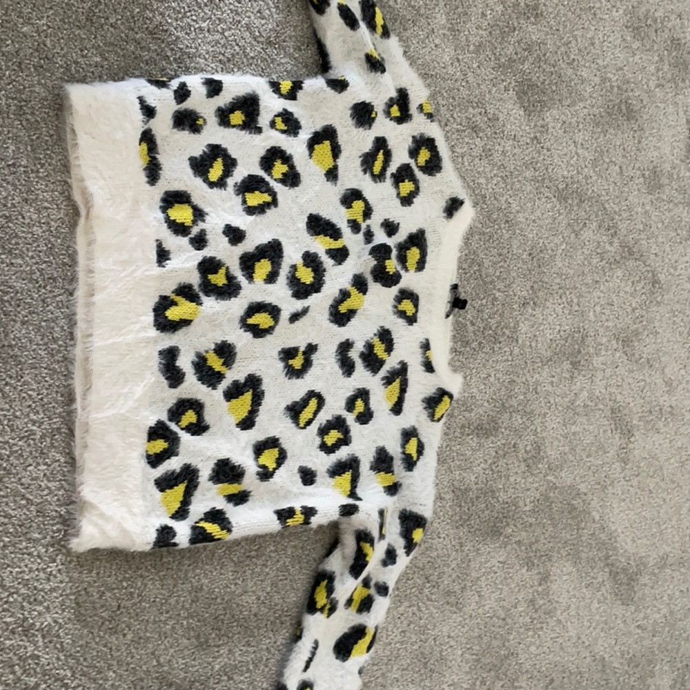 Express Leopard Fuzzy Sweater